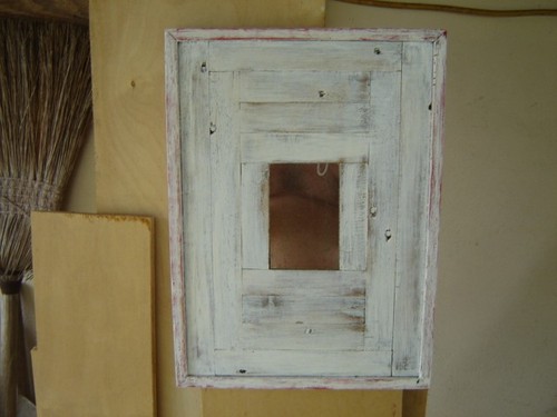 Rustic farmhouse wall mirror - ,