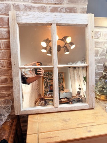 Farmhouse windowpane mirror - farmhouse,