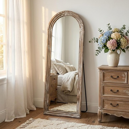 X21 whitewashed arched - 63"x21",