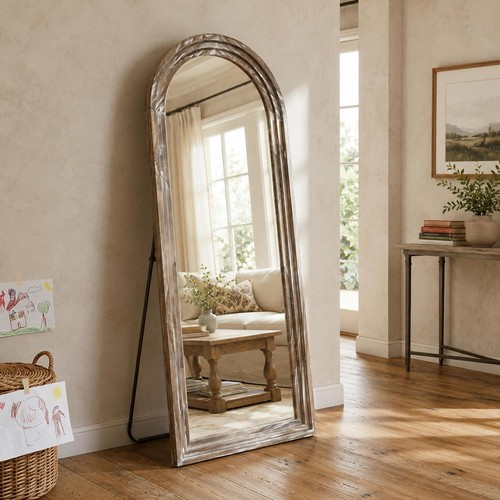 X21 arched whitewashed - 63"x21",